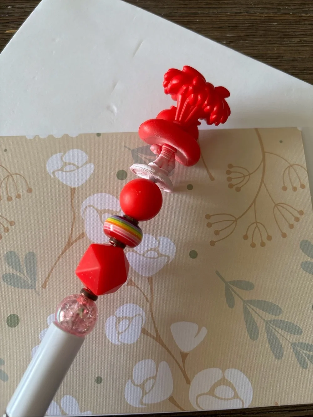 Disney Doorables: Inside Out: Anxiety dual color handmade beaded pen